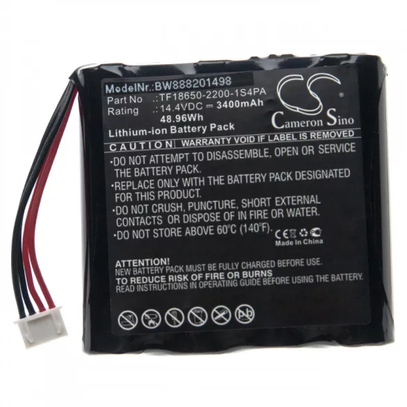 Marshall Kilburn TF18650-2200-1S4PA 3400mAh utángyártott akkumulátor - VHBW