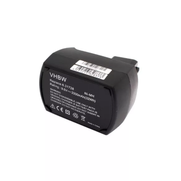 Metabo 6.25471 9.6V NI-MH 3300mAh utángyártott akkumulátor - VHBW