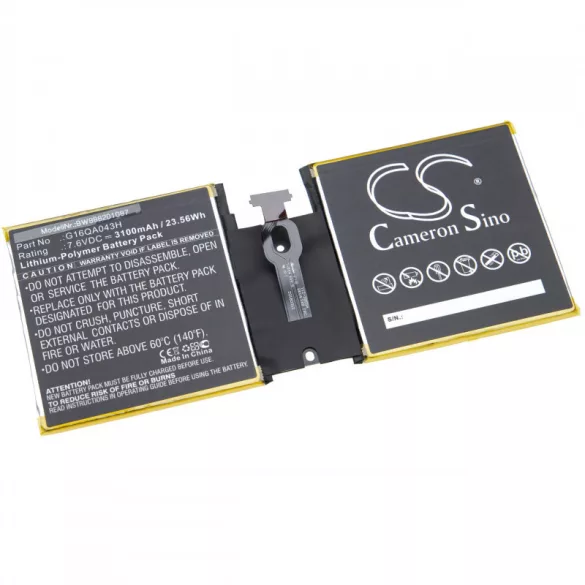 Microsoft Surface Go G16QA043H 3100mAh utángyártott akkumulátor - VHBW