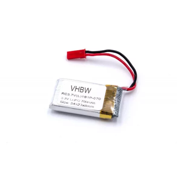 Li-Po 3.7V 700mAh utángyártott akkumulátor - VHBW