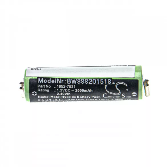 Moser Easy Style 1881 1.2V, Ni-MH, 2000mAh utángyártott akkumulátor - VHBW