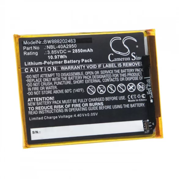 Neffos C9 Max 2850mAh utángyártott akkumulátor - VHBW