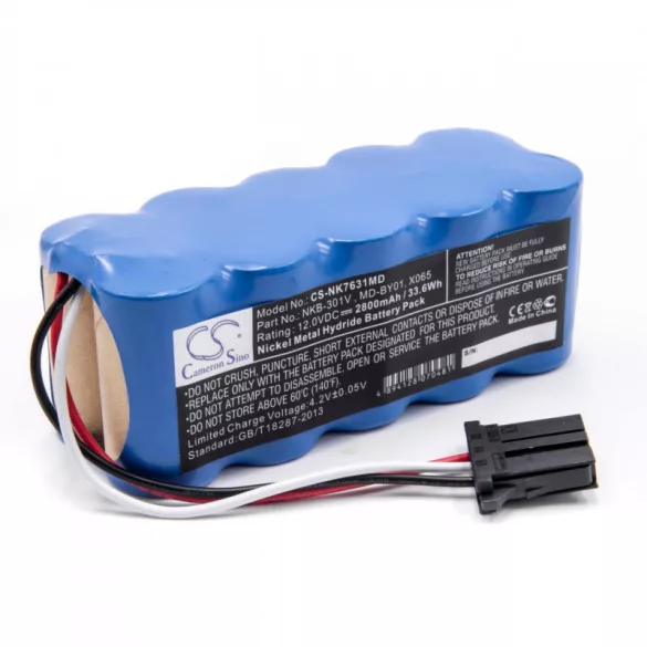 Nihon Kohden TEC-7500 12V, NI-MH, 2800mAh utángyártott akkumulátor - VHBW