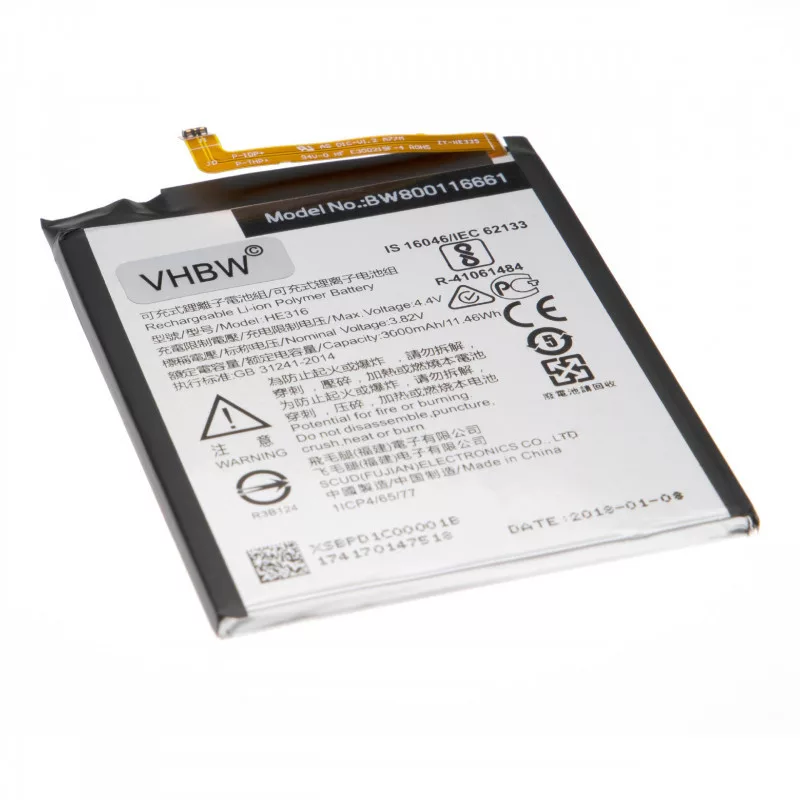 Nokia 6, TA-1021 3000mAh utángyártott akkumulátor Nokia 6, TA-1021 3000mAh utángyártott akkumulátor