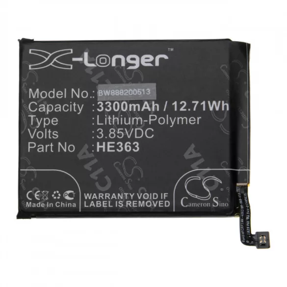 Nokia 8.1, HE363, 3300mAh utángyártott akkumulátor - VHBW
