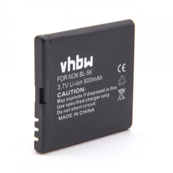 Nokia, BL-5K 900mAh utángyártott akkumulátor - VHBW