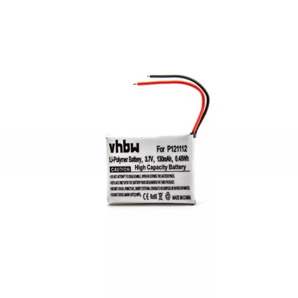 Pebble SmartWatch E-Paper 130mAh utángyártott okosóra akkumulátor - VHBW