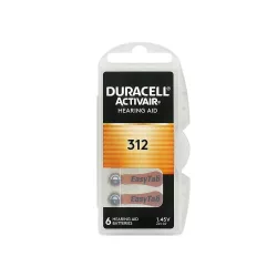   Duracell ActivAir ZA312 PR41 hallókészülék elem 6db/csomag (ár/csomag)