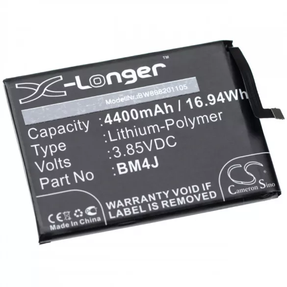 Redmi Note 8, BM4J, 4400mAh utángyártott akkumulátor - VHBW