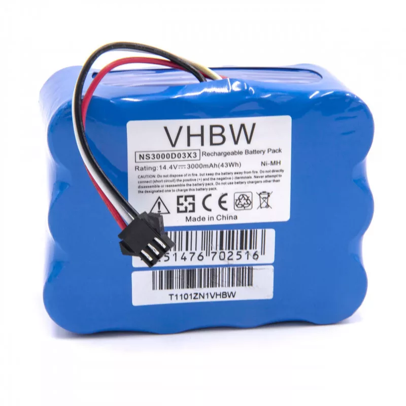   i-ROVA XR210 XR510 KV8 14.4V NI-MH 3000mAh utángyártott porszívó akkumulátor