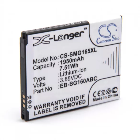 Samsung Galaxy Folder 2, SM-G1600 1950mAh utángyártott akkumulátor - VHBW