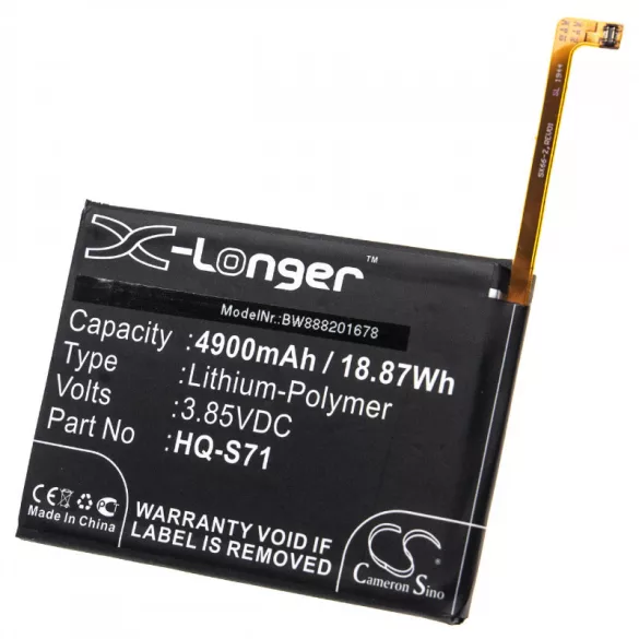 Samsung Galaxy M11, HQ-S71, 4900mAh utángyártott akkumulátor - VHBW