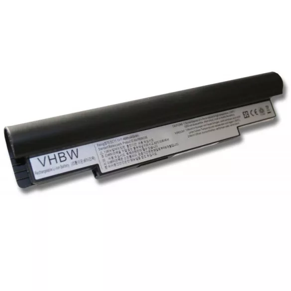 Samsung NC10 -- 4400mAh fekete utángyártott akkumulátor - VHBW