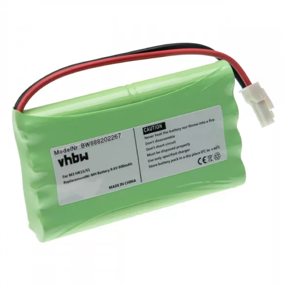 Somfy SGS 201 Tolóajtó kezelő 9.6V Ni-Mh 800mAh utángyártott akkumulátor - VHBW