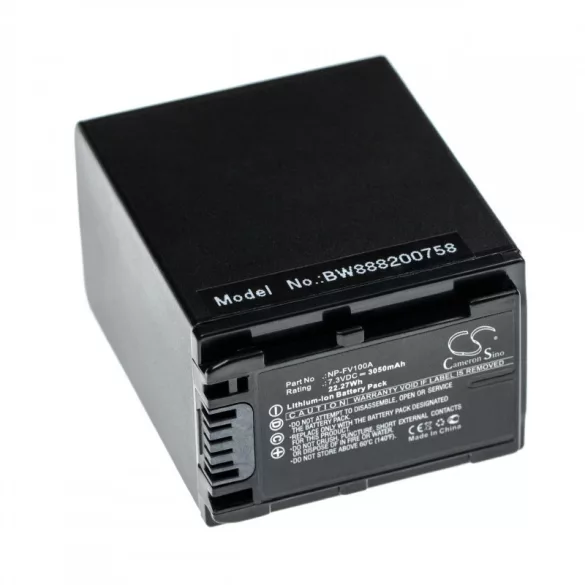Sony FDR-AX700 NP-FV100A 3050mAh utángyártott akkumulátor - VHBW