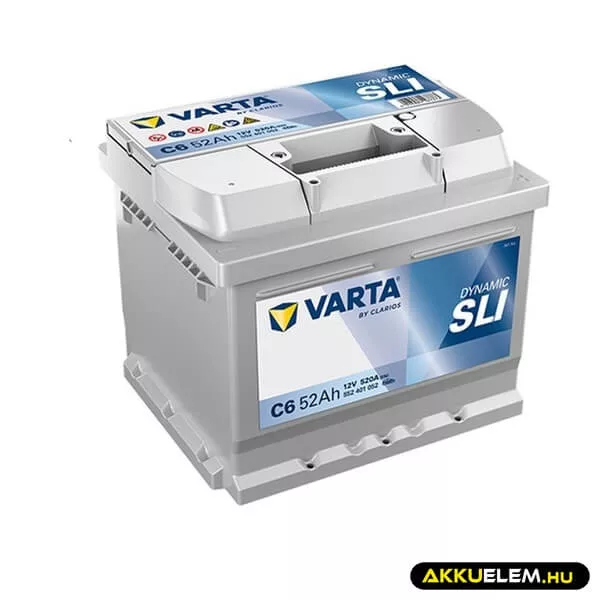 52Ah VARTA Dynamic C6 akkumulátor JOBB+ (552 401 052)