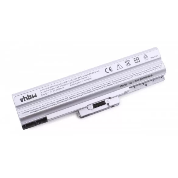 SONY VAIO BPS13 / BPS21 ezüst 4400mAh utángyártott akkumulátor - VHBW