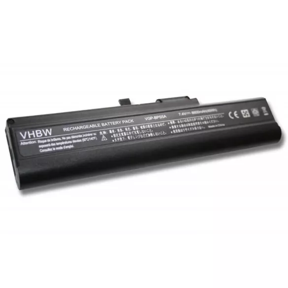 SONY VAIO BPS5 -- 6600mAh utángyártott akkumulátor - VHBW