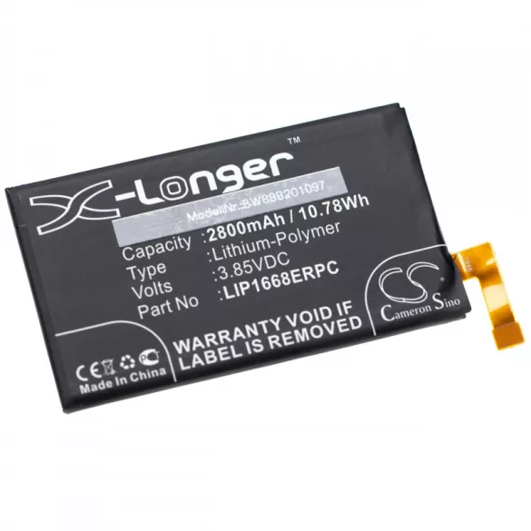 Sony Xperia 10, LIP1668ERPC, 2800mAh utángyártott akkumulátor - VHBW