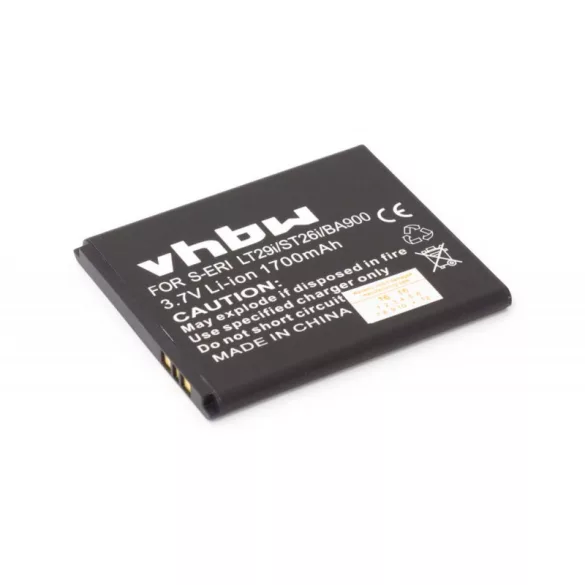 SonyEricsson, BA900 1700mAh utángyártott akkumulátor - VHBW