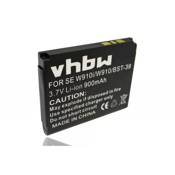 SonyEricsson, BST-39 900mAh utángyártott akkumulátor - VHBW