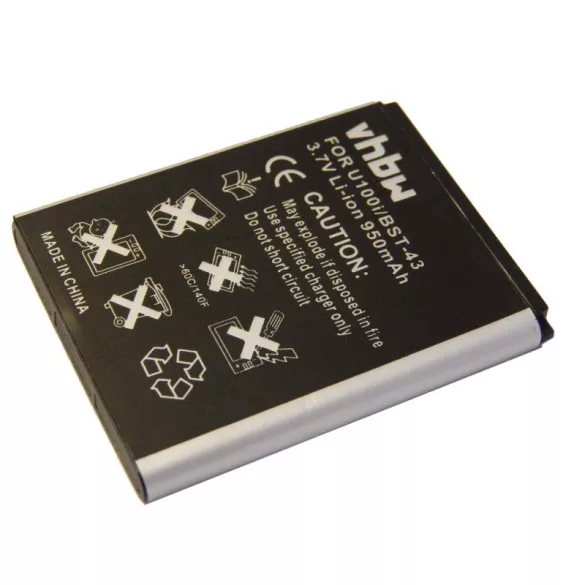 SonyEricsson, BST-43 950mAh utángyártott akkumulátor - VHBW