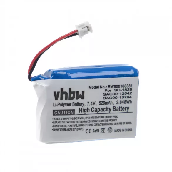 Sportdog SD-1825 Transmitter 520mAh utángyártott akkumulátor - VHBW
