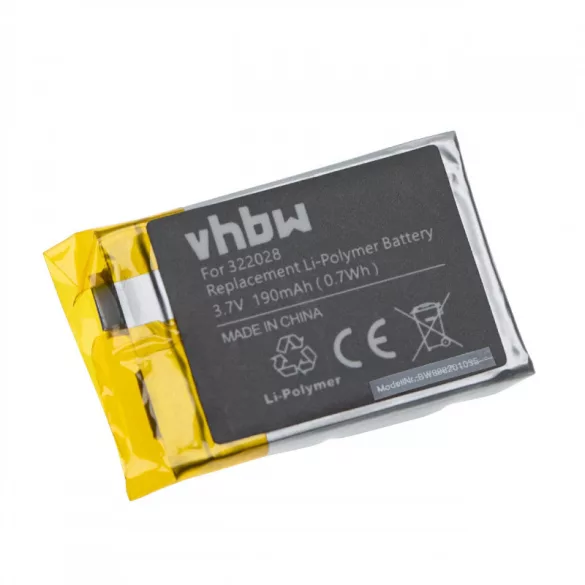 TomTom Runner Cardio 322028 190mAh utángyártott okosóra akkumulátor - VHBW