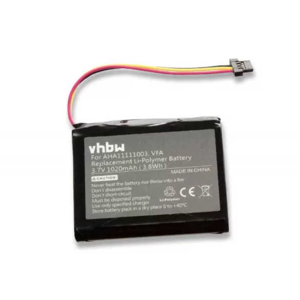 TomTom Start 60 1020mAh utángyártott akkumulátor - VHBW