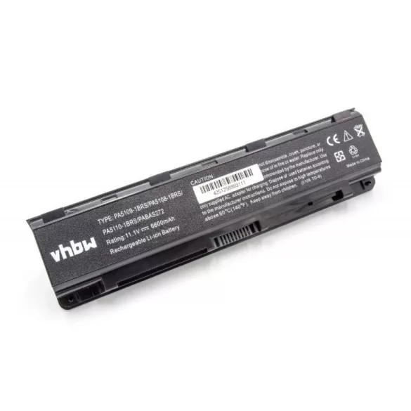 Toshiba Satellite C40 C45 C55 C70 6600mAh utángyártott akkumulátor - VHBW