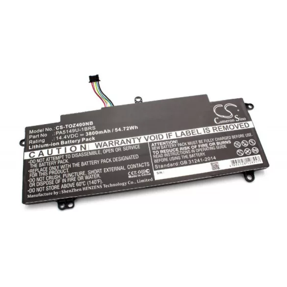 Toshiba Tecra Z40 Z50 3800mah utángyártott akkumulátor - VHBW