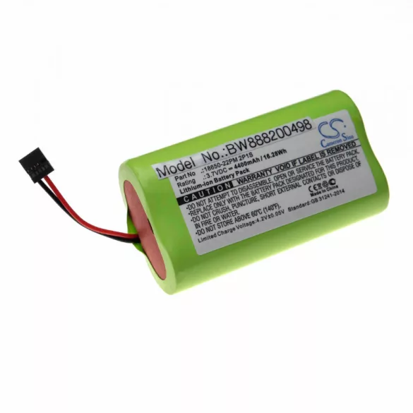 Trelock LS 950 18650-22PM 2P1S 4400mAh utángyártott akkumulátor - VHBW