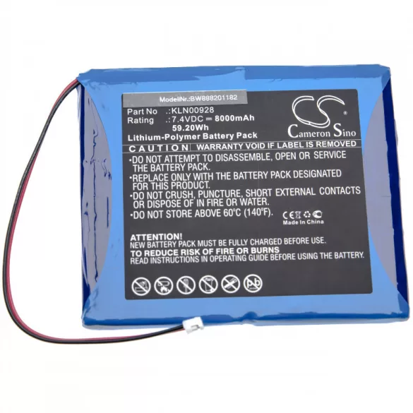 Trimble SPS855 Modular Receiver, KLN00928, 8000mAh utángyártott akkumulátor - VHBW