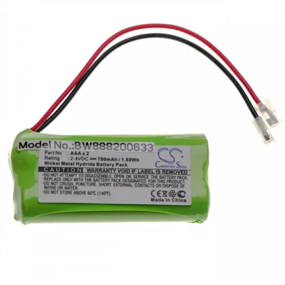 Ni-MH 2.4V 700mAh 2x AAA utángyártott univerzális akkumulátor - VHBW