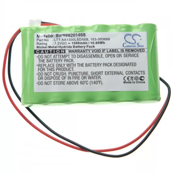 Visonic PowerMaster 30 Control Panel 103-303689 1500mAh utángyártott akkumulátor - VHBW