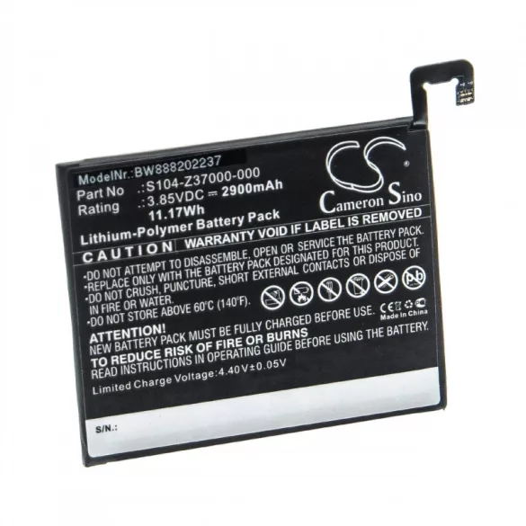 Wiko View 2 2900mAh utángyártott akkumulátor - VHBW
