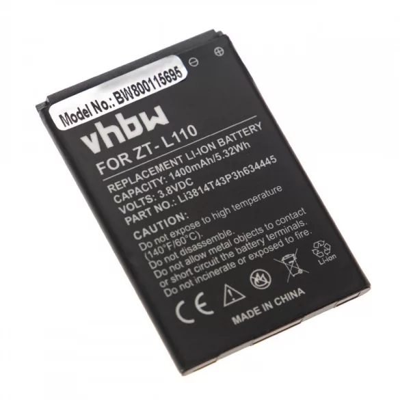 ZTE Blade L110 1400mAh utángyártott akkumulátor - VHBW