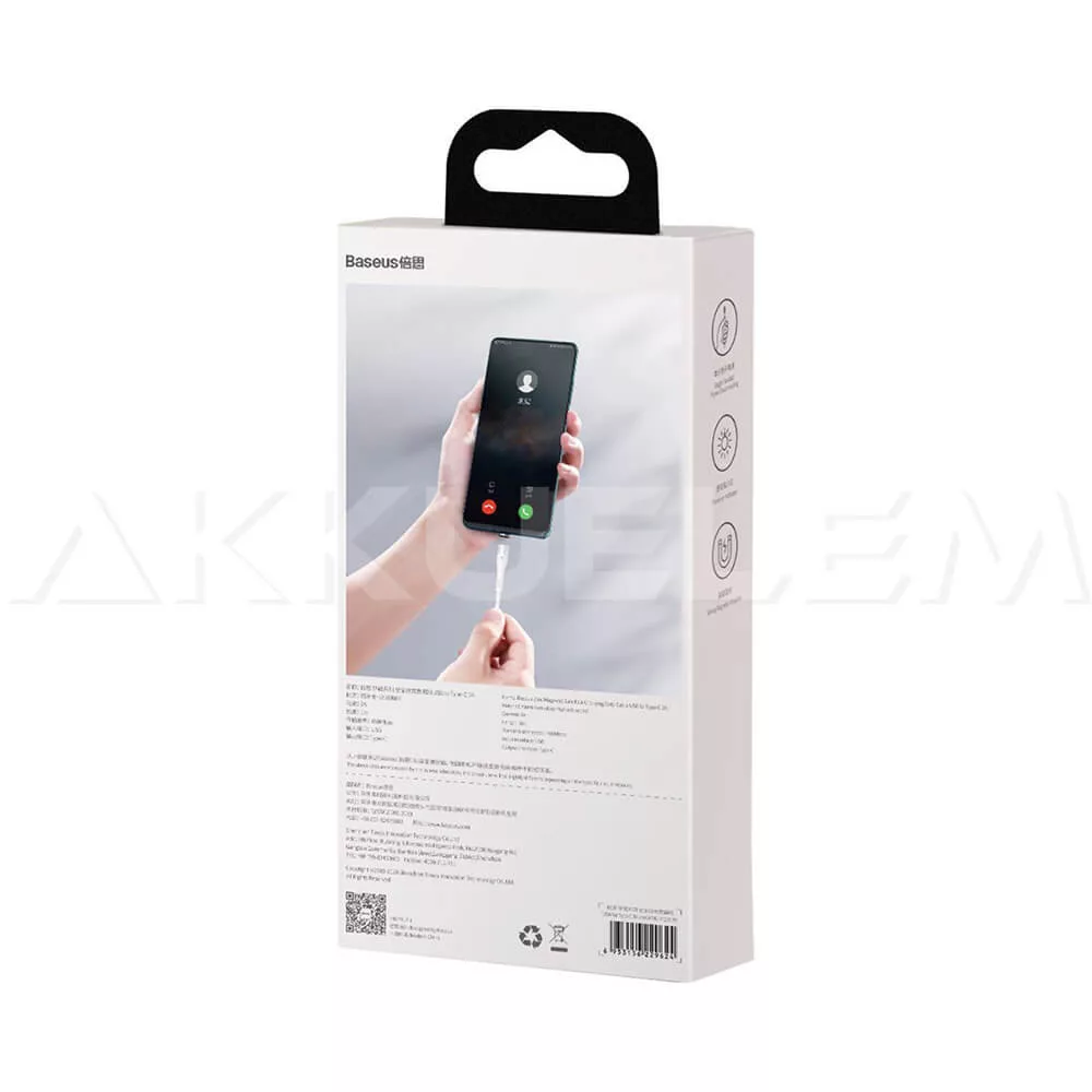 Baseus kábel Zinc USB-C mágneses 1M 3A
