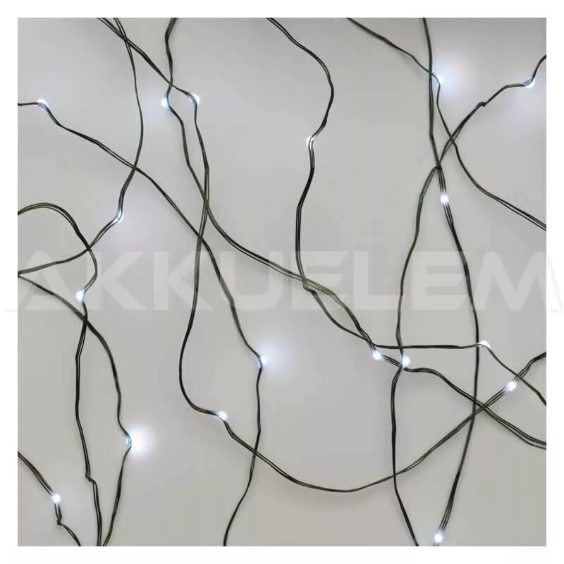 Karácsonyi fényfüzér NANO fehér 40 LED 4+5m IP44 230V kül- és beltéri