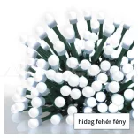 Karácsonyi füzér CHERRY 200 LED fehér 8 mode 20+5m IP44 230V adapterrel beltéri
