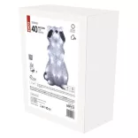 Karácsonyi mosómedve RACCOON 40 LED 26x39cm IP44 időzítővel 230V kül- és beltéri