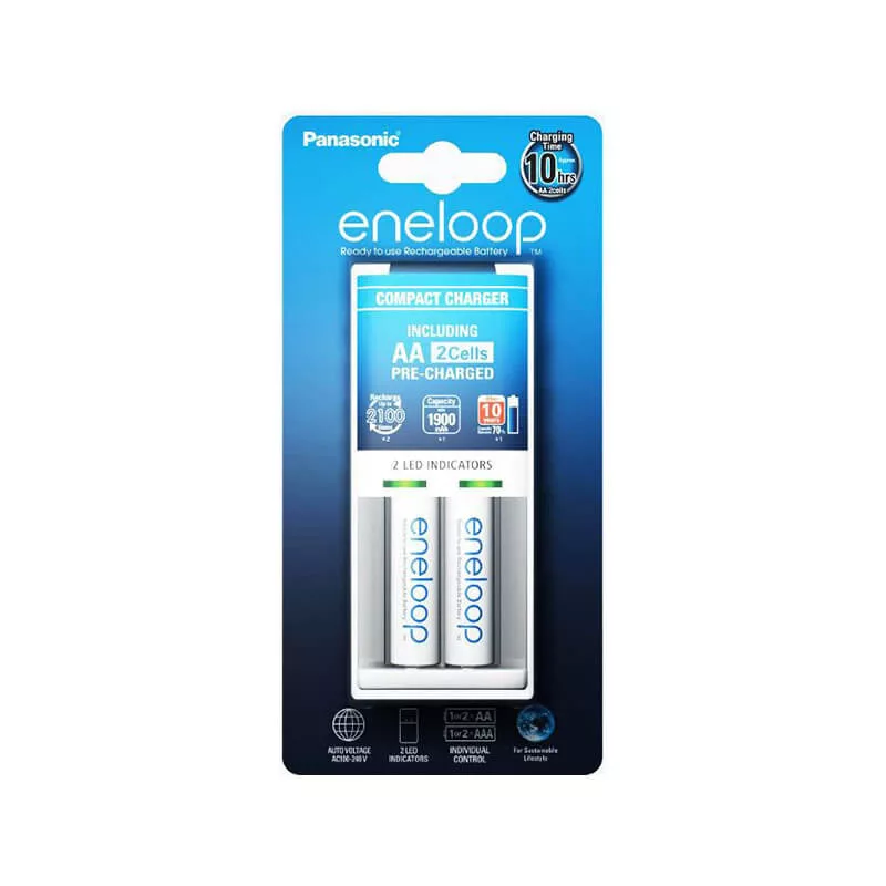 Eneloop BQ-CC50 NiMH akkutöltő 2xAA 2000mAh akkuval Eneloop BQ-CC50 NiMH akkutöltő 2xAA 2000mAh akkuval