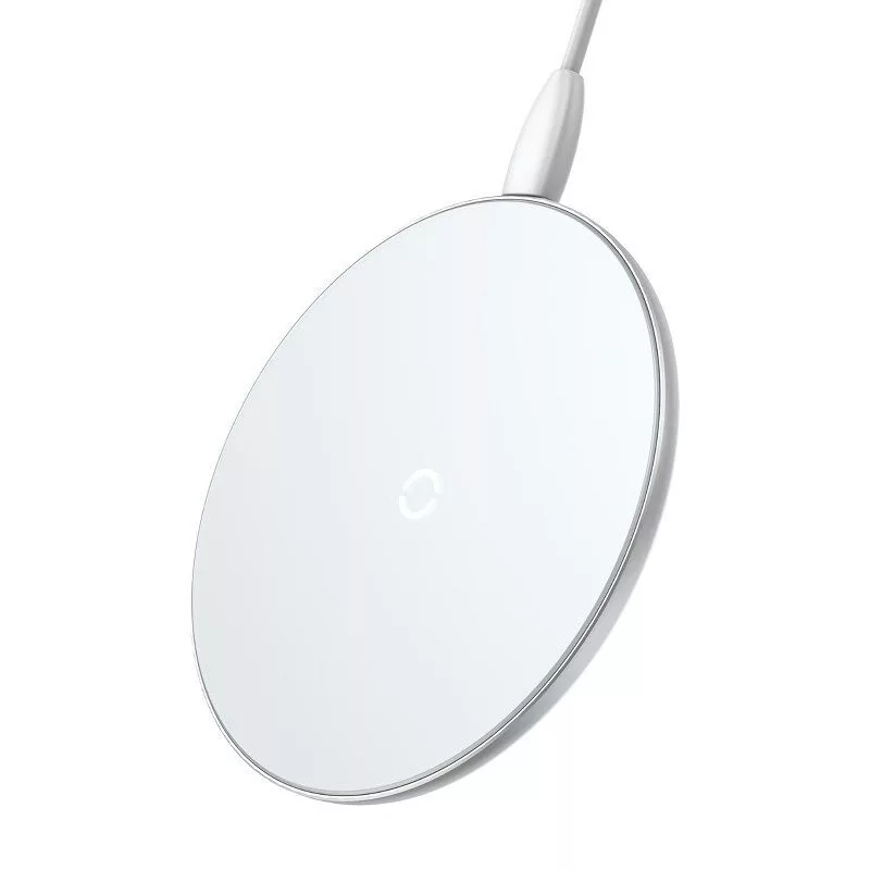Baseus Simple vezeték nélküli töltő FEHÉR + IP kábel Baseus Simple vezeték nélküli töltő FEHÉR + IP kábel