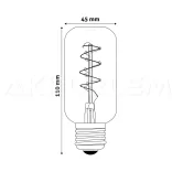 Avide Dekor Soft Filament E27 T45 3W EW 2700K nosztalgia izzó