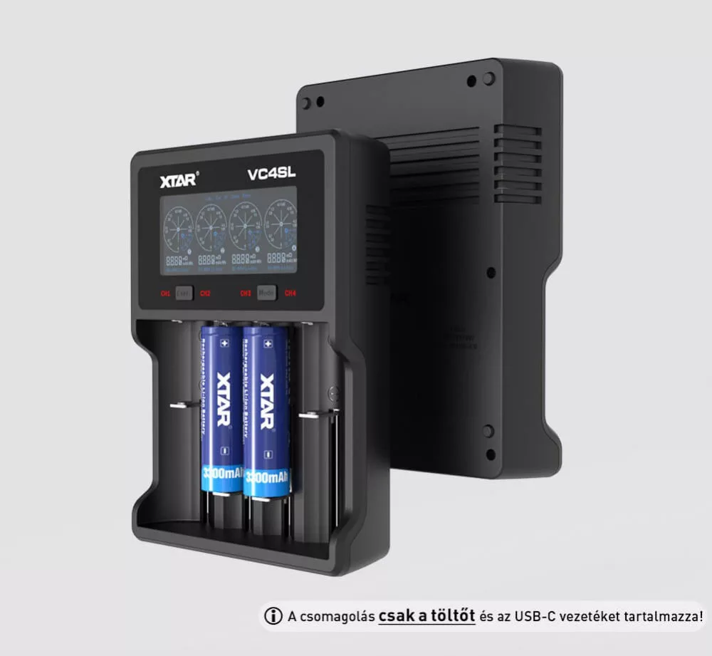 XTAR VC4SL univerzális akkumulátor töltő
