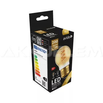   Avide Dekor Soft Filament MINI Globe 3W E27 360° eW 2700K nosztalgia izzó