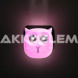 Éjjelifényi lámpa alkonykapcsolós bagoly PINK