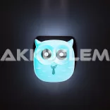 Éjjelifényi lámpa alkonykapcsolós bagoly KÉK