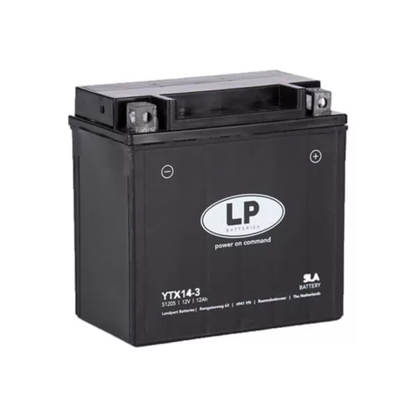 Landport 12V 12Ah 190A YTX14-3 motorkerékpár akkumulátor JOBB+ GyZ ytx14L helyett