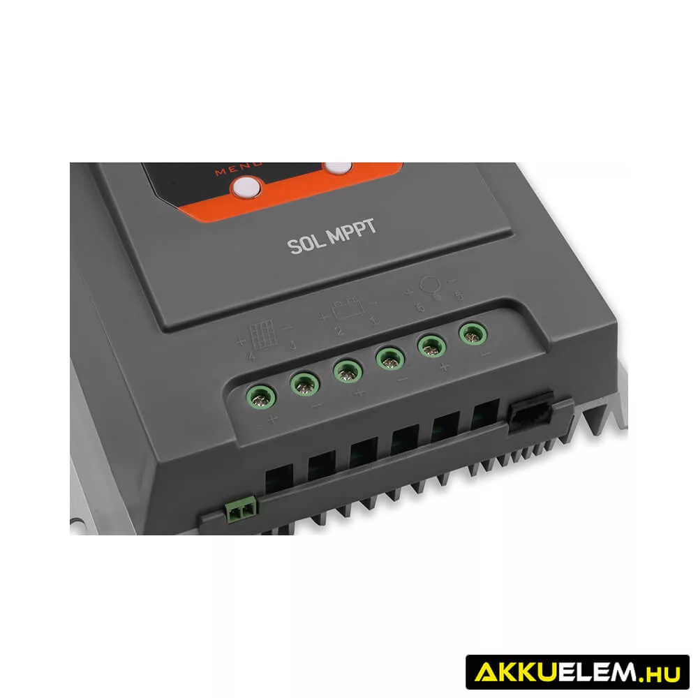 Napelem Töltésvezérlő 12V/24V 30A MPPT  SOLAR Bluetooth